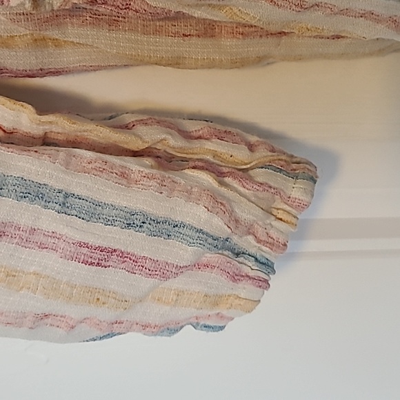 CHAPS square neck striped peasant Blouse - Picture 2 of 6